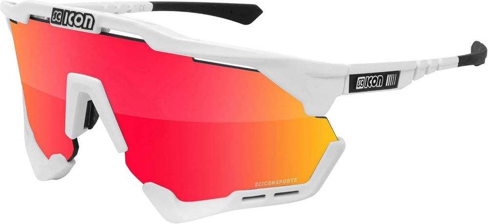 SCICON Sports Aeroshade XL Lunettes de Soleil Performance - Verres Multimiroir Rouge