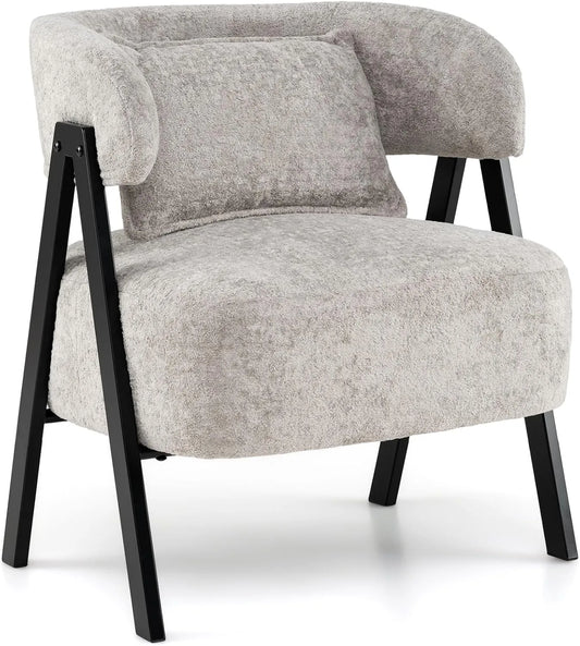 COSTWAY Canapé: en métal, avec coussins, gris