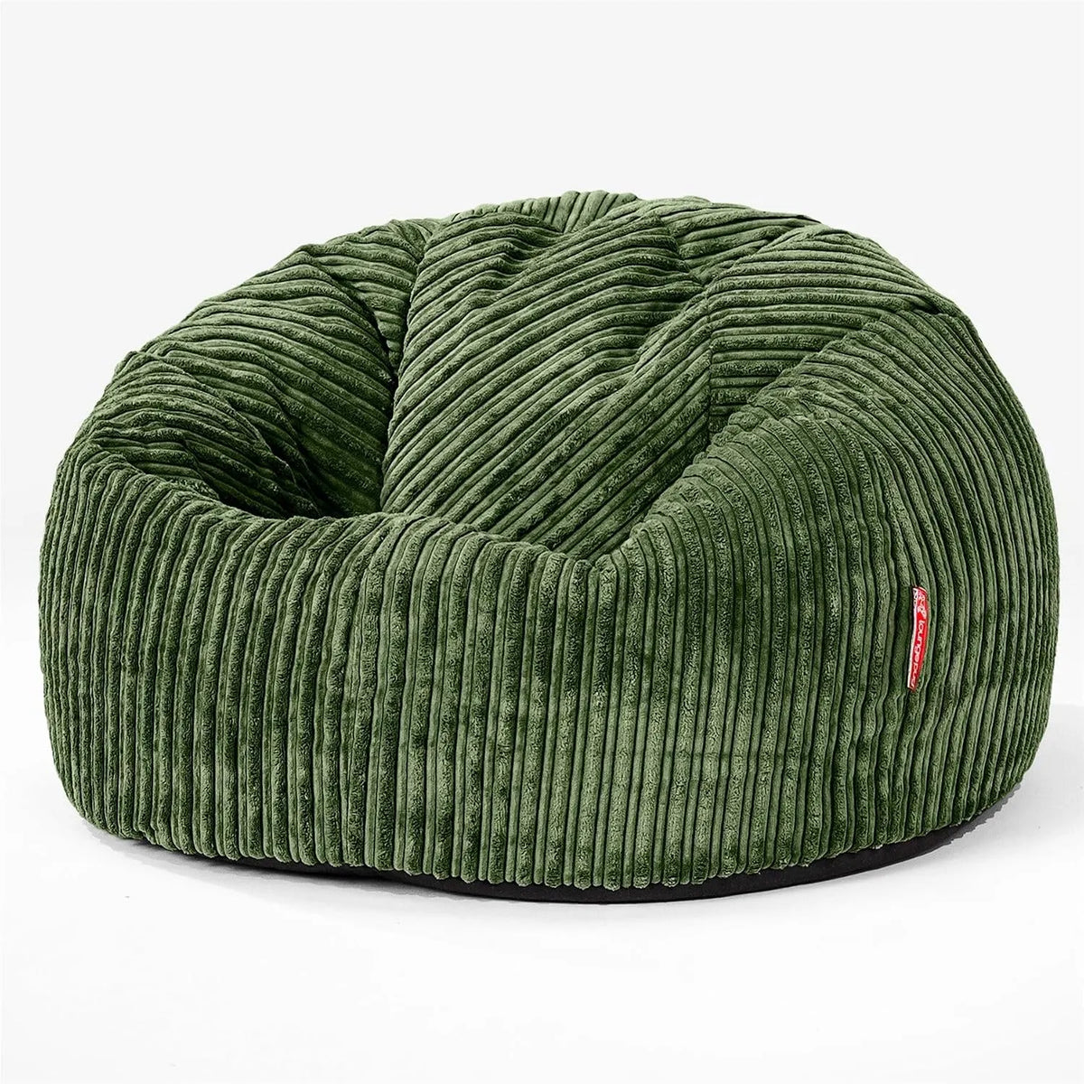 Lounge Pug Pouf Poire Classique pour Adulte en Velours Côtelé: format portable, vert