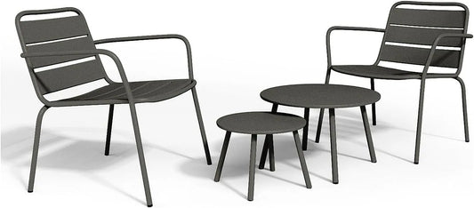 Salon de jardin et ensemble lounge — MIRMANDE, en métal, anthracite