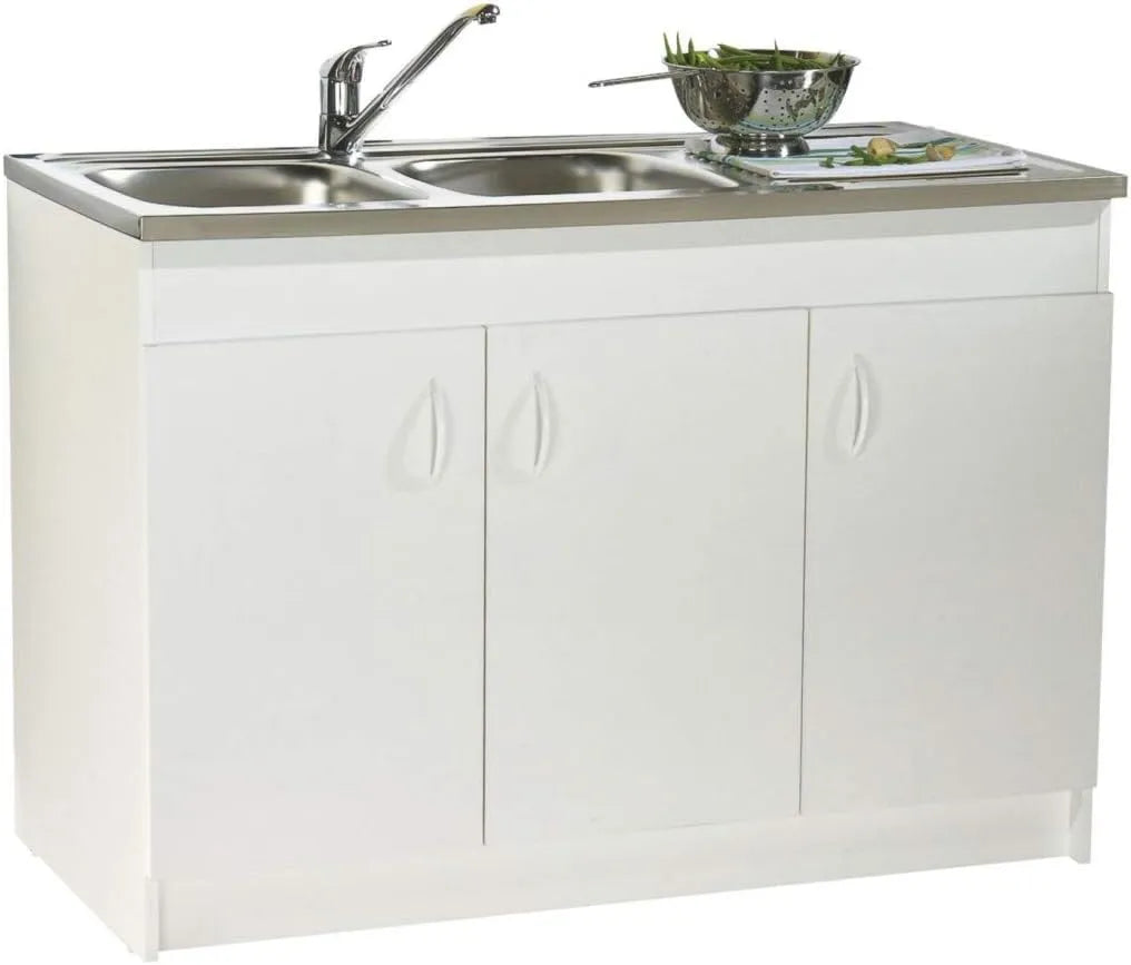 Meuble sous évier et meuble de cuisine avec évier Sim'NF 3 portes 1400 mm Néova
