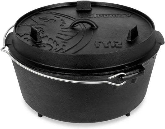 Four Hollandais Petromax FT12 en Fonte pour Cuisine de Camp - Noir