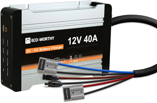ECO-WORTHY Lifepo4 Panneau solaire et module photovoltaïque, avec régulateur MPPT, 12V, 40A, pour camping et camping-car