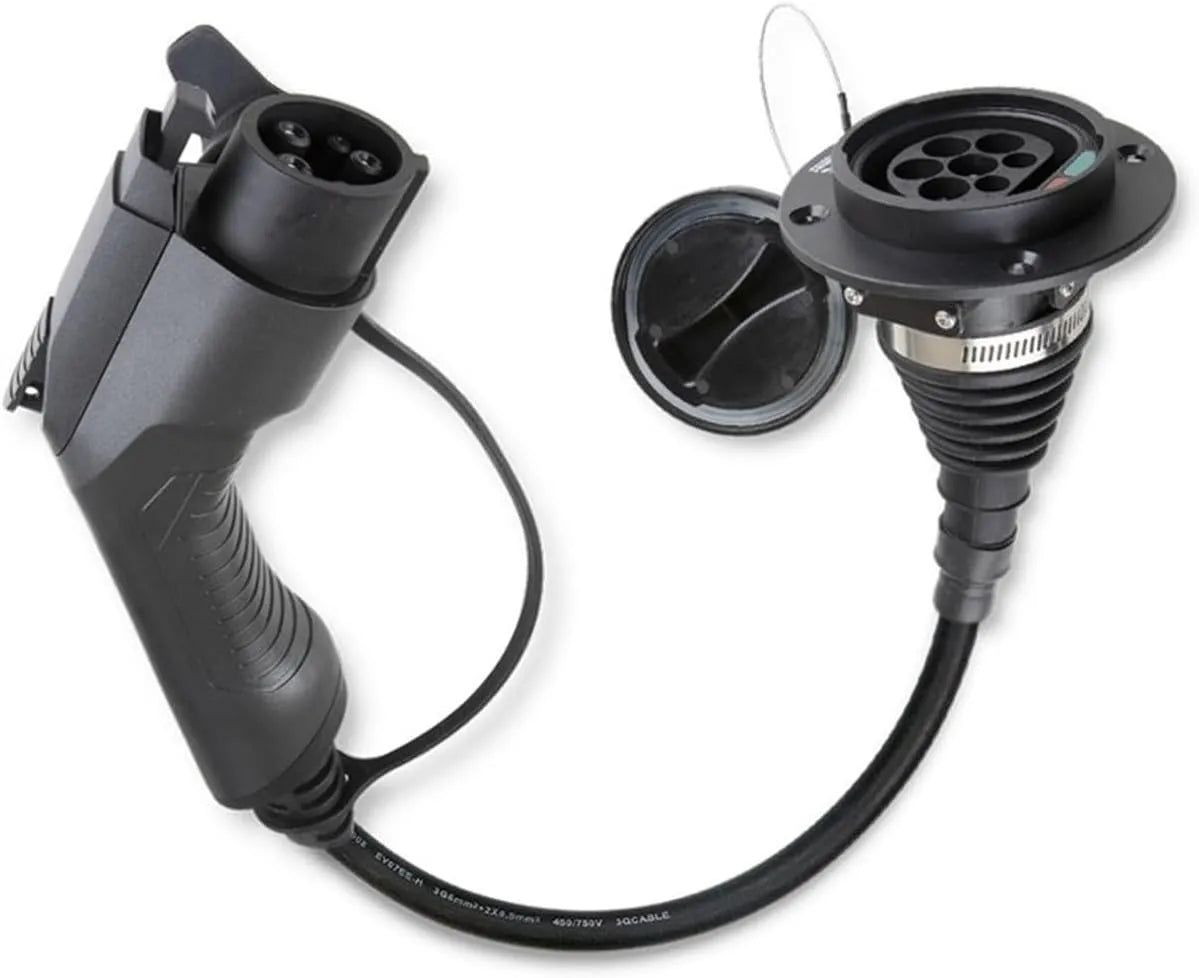 Type2 Câble de recharge Type 2 pour voiture électrique et câble EV Mode 3, 32A, flexible, monophasé, pour véhicule et alimentation mobile