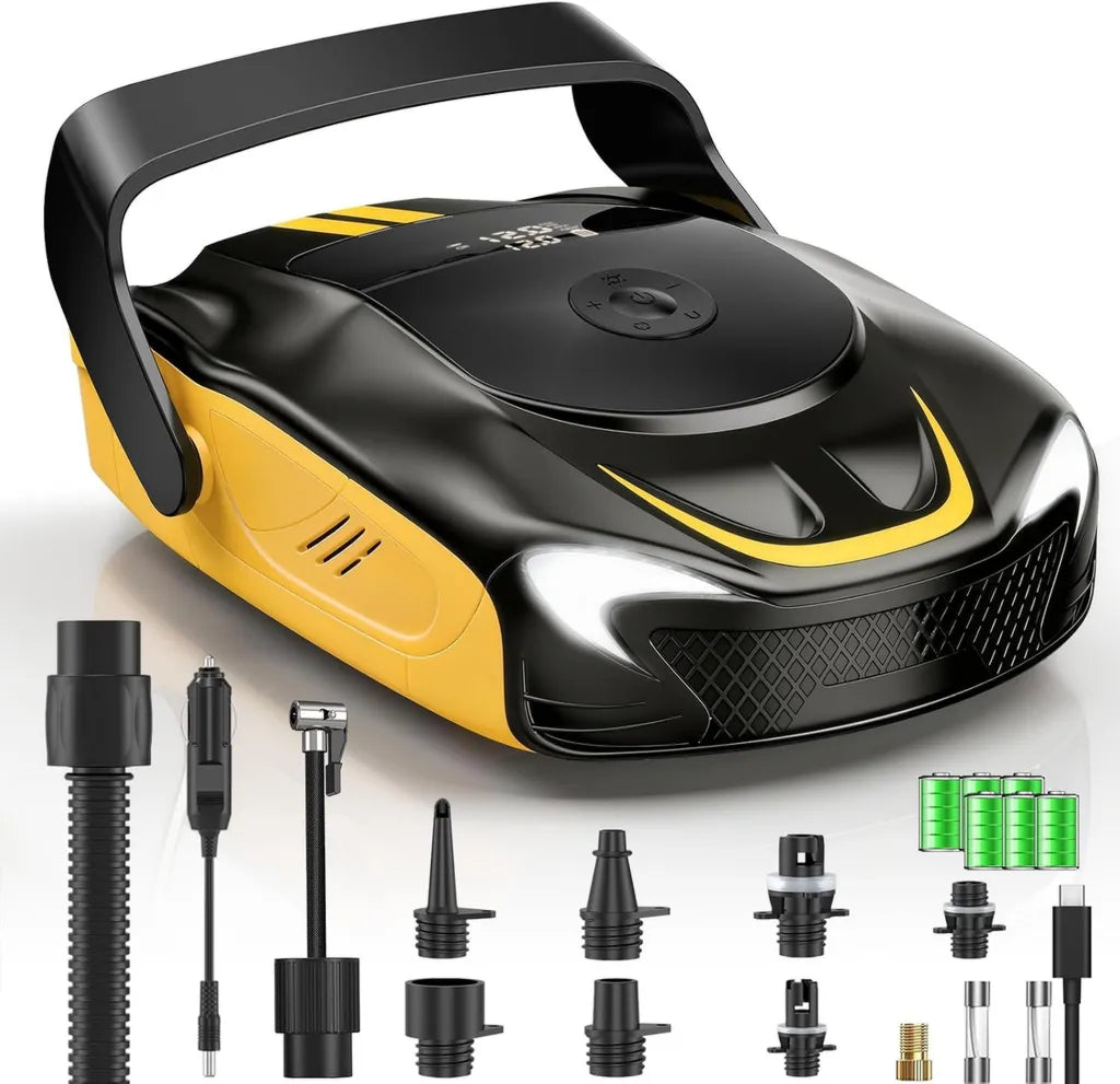 Pompe Électrique Haute Pression 50 PSI, Gonfleur SUP Rechargeable 14000mAh avec LED, Polyvalente pour Planches SUP, Kayaks, et Plus