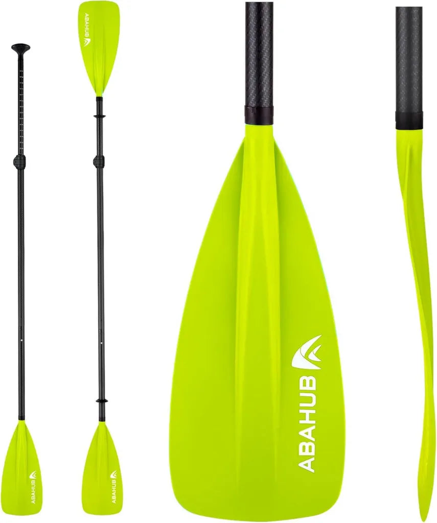 Pagaie en Carbone Abahub 2 en 1 Réglable pour Kayak et SUP