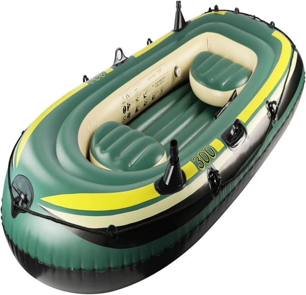 Kayak gonflable en PVC pour 3 adultes – Parfait pour la pêche et les aventures en plein air