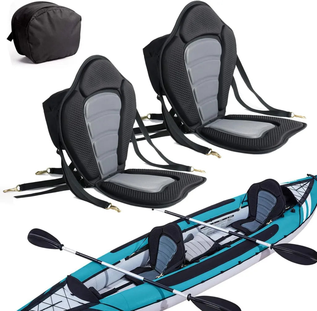 Ensemble de 2 sièges de kayak de luxe avec dossier rembourré et sac amovible