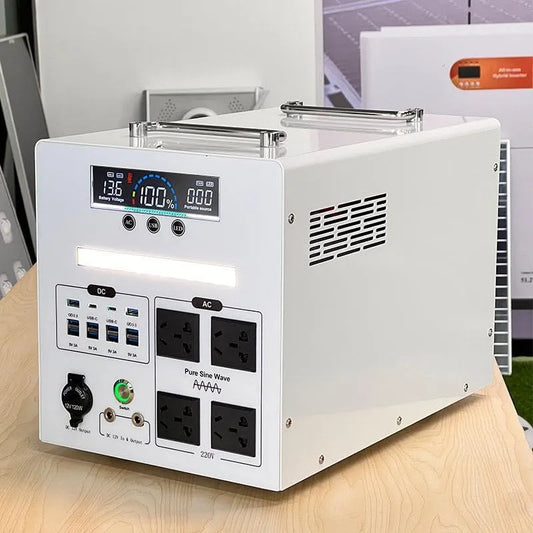 Camping-Car PH2000 Station électrique portable et générateur solaire, alimentation solaire, 2000 W, 230 V, onde sinusoïdale pure