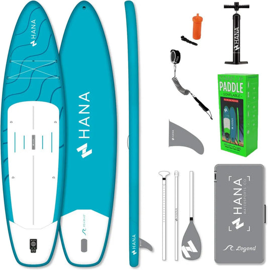Planche de Paddle Gonflable 11'2 - Équipement Complet SUP - Légère et Stable - Inclut Pagaie, Pompe, Sac, Laisse - Parfaite pour Famille et Loisirs