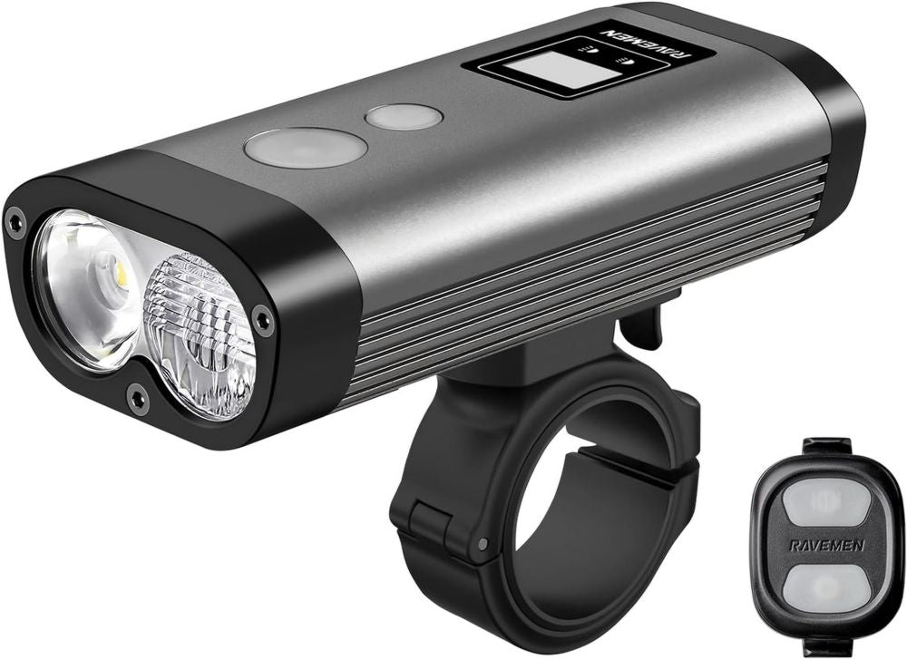 Lampe Vélo RAVEMEN PR2000 2000 Lumens, Éclairage Avant Cyclisme Étanche IPX8 avec Télécommande