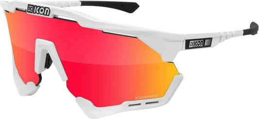 SCICON Sports Aeroshade XL Lunettes de Soleil Performance - Verres Multimiroir Rouge