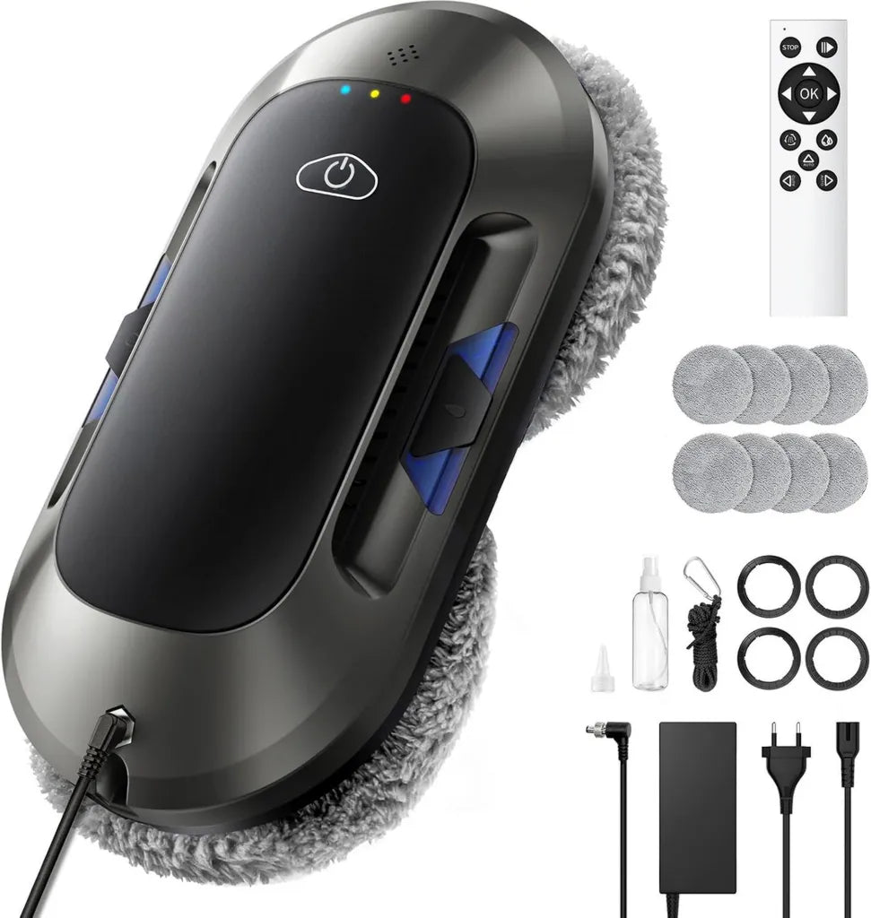Robot Nettoyeur de Vitres 6500Pa avec Vaporisation et Navigation Intelligente