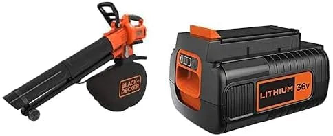 BLACK+DECKER Aspirateur conçu pour recueillir efficacement poussières et saletés quotidiennes- BL2536-XJ Aspirateur souffleur de feuilles, sans fil
