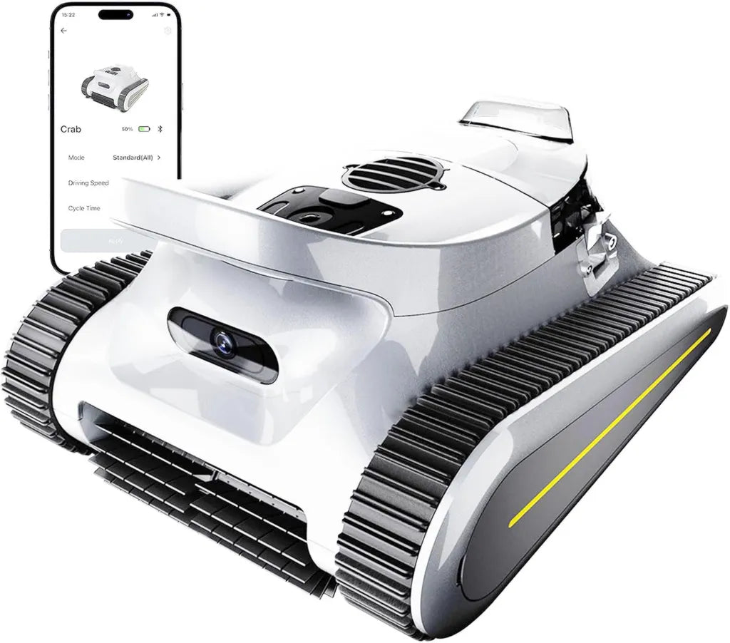 Aspirateur de Piscine Intelligent 45 000 Pa - 3 Modes - 180 min d'Autonomie - Nettoyage Sol, Murs et Ligne d'Eau - Connecté via Application - Pour Piscines jusqu'à 200 m²