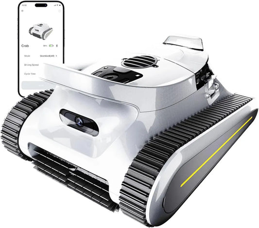 Aspirateur de Piscine Intelligent 45 000 Pa - 3 Modes - 180 min d'Autonomie - Nettoyage Sol, Murs et Ligne d'Eau - Connecté via Application - Pour Piscines jusqu'à 200 m²