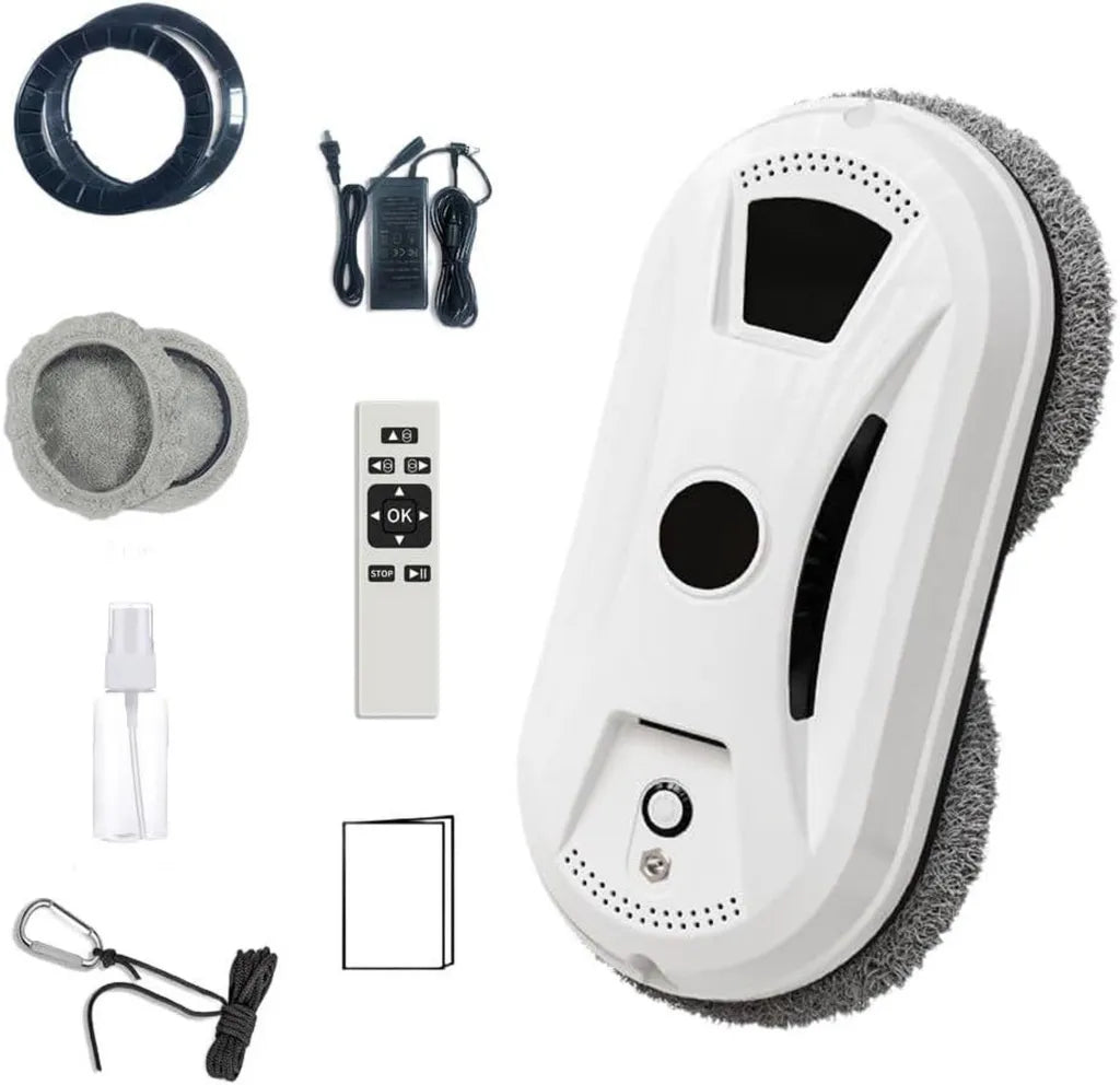 Robot lave-vitres intelligent 2800 Pa avec télécommande et sécurité anti-chute