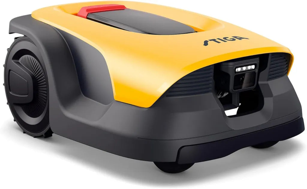 Robot Tondeuse STIGA 25,2 V avec Caméra AI, Couverture 600 m², Pentes jusqu'à 45%