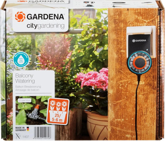 kit d'arrosage pour jardinières de balcon jusqu'à 6 m, 1407-20, Arrosoir automatique balcons et terrasses de Gardena