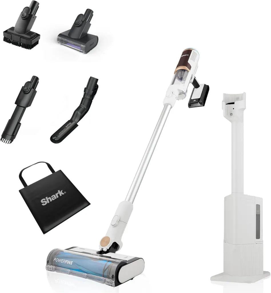 Aspirateur sans Fil Shark BU3521UKTSB avec Vidage Automatique, Léger, Anti-Poils et Accessoires pour Animaux, 40 min d'Autonomie