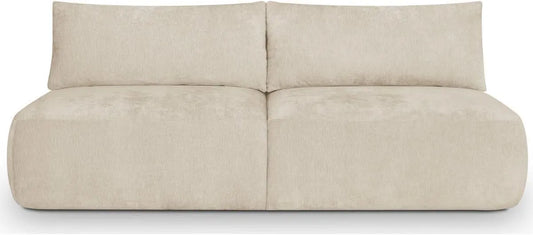 Chenil pour chien — Jasper, en chenille, revêtement en tissu, avec rangement, convertible, 3 Places, beige, avec rangement intégré