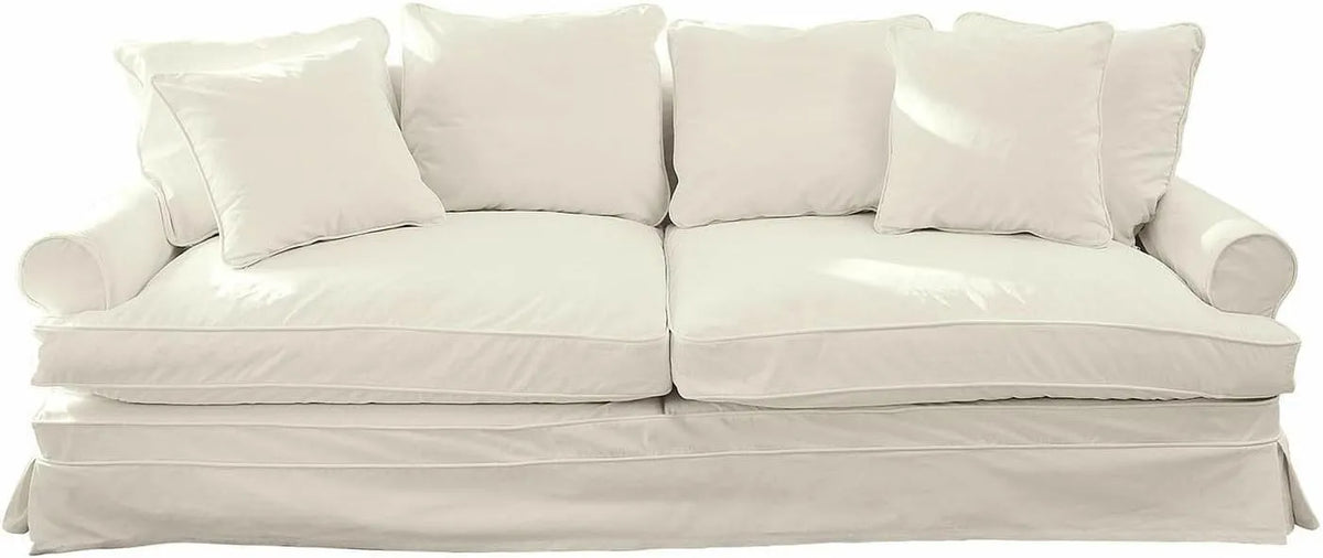 Loberon Canapé — lavable, en bois, avec coussins