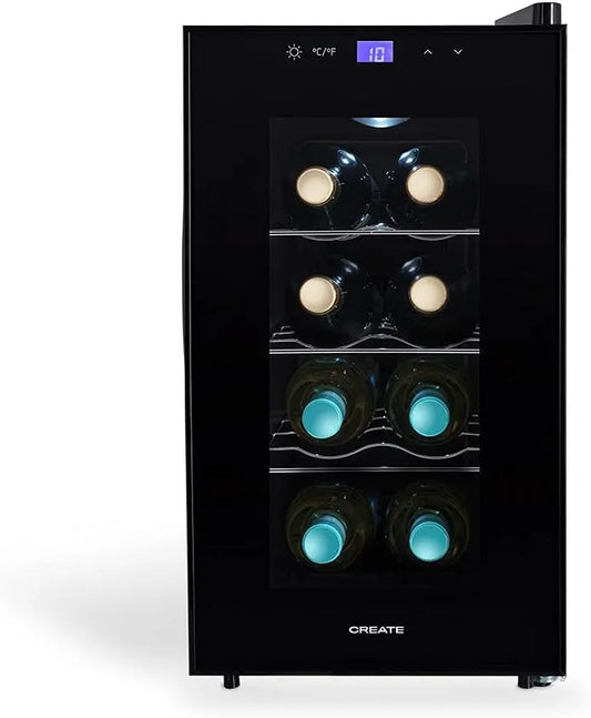 Cave à vin électrique, 8 bouteilles, Température réglable entre 11 oC et 18 oC, CREATE/WINECOOLER S