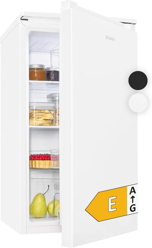 Bomann Congélateur, 87 L, 0 à 8 °C, compartiment congélateur, armoire congélateur, blanc, 3 clayettes et bac à légumes, économe en énergie et compact