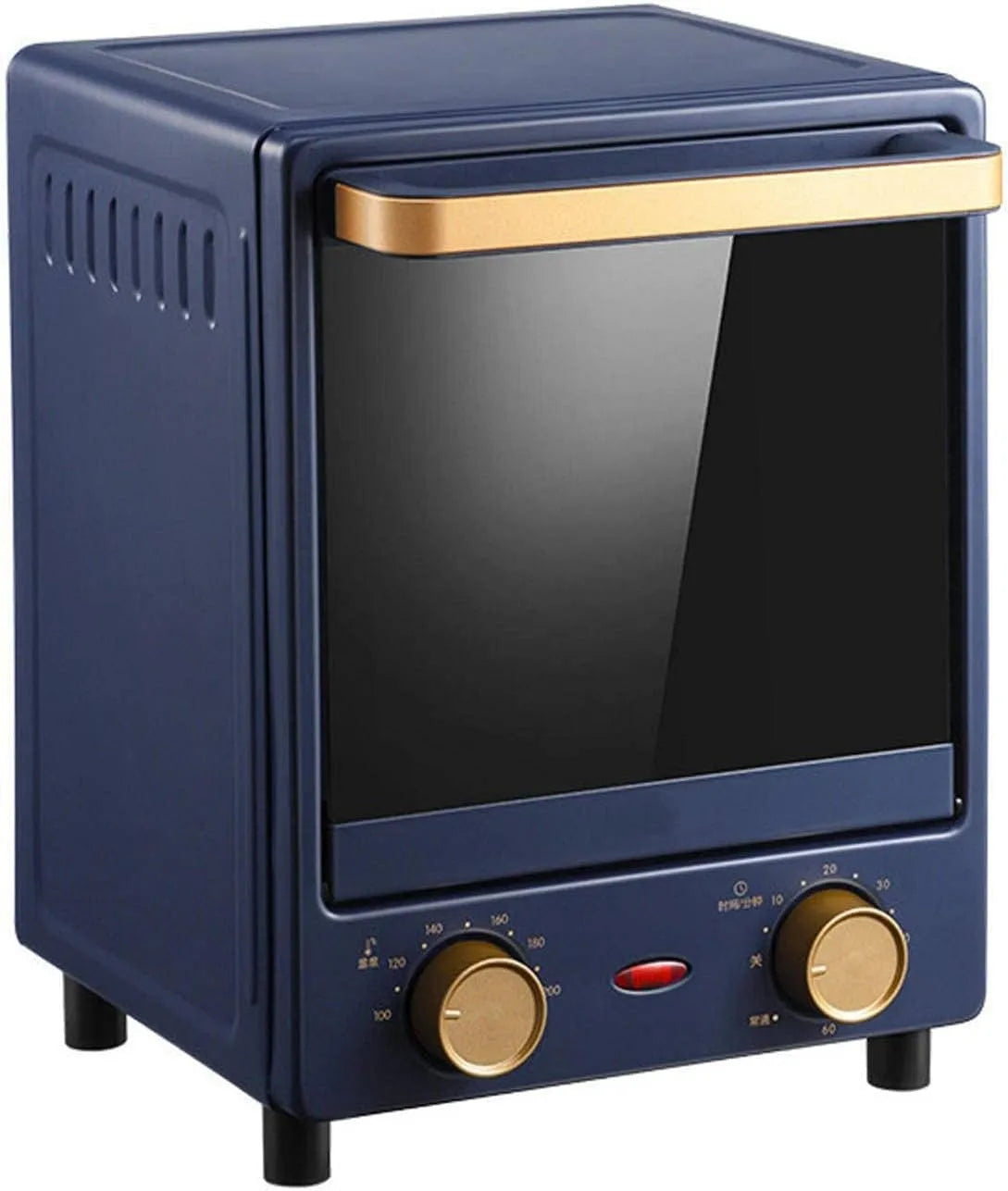 Four électrique, compact, bleu, Four Multifonctionnel, Contrôle de la Température et du Temps Réglables