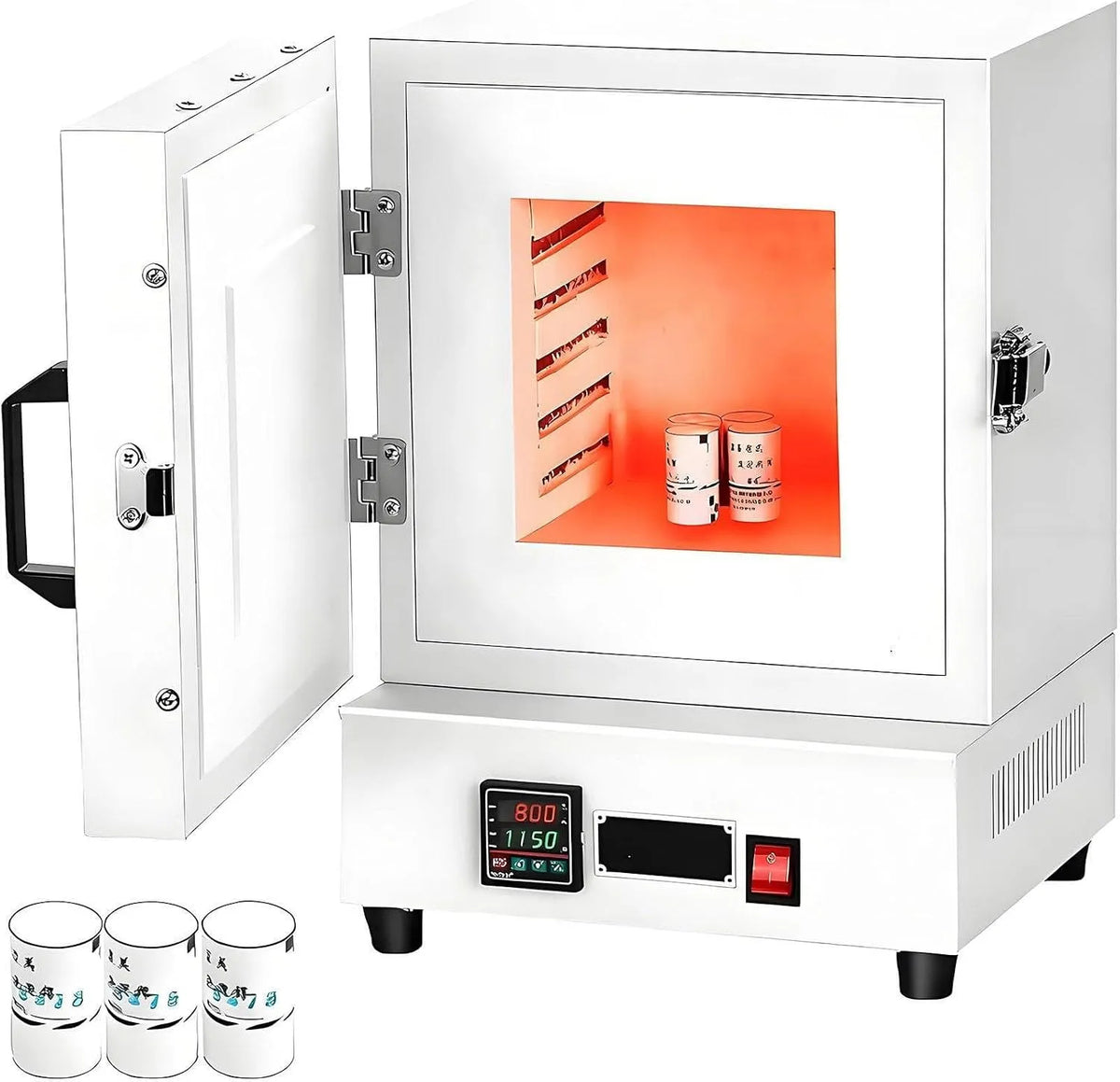 Four électrique, 2000 W, 2 zones de température, température maximale 1150 °C, le moulage de métal, pour la fabrication de bijoux, le vitrage de