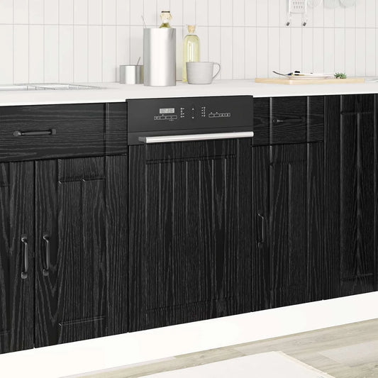 Lave-vaisselle, 45 x 1, 5 x 57 cm, noir, porte pour intérieur, convient pour armoire de cuisine, tiroir, espace de rangement, design moderne