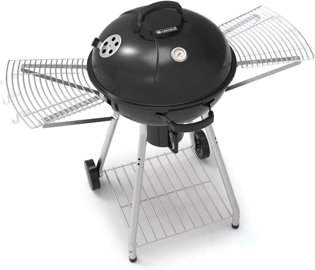 Four électrique à pizza, 55 cm, pierre incluse, Ø55 cm, Barbecue au charbon + four à pizza, thermomètre, régulation air, cuisson polyvalente, robuste