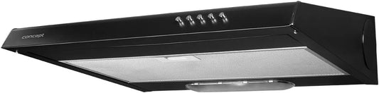 Concept OPP1360 Hotte aspirante, 60 cm, hotte de cuisine, évacuation et recyclage, éclairage LED, encastrable, 3 niveaux, silencieux, Fonctionnement