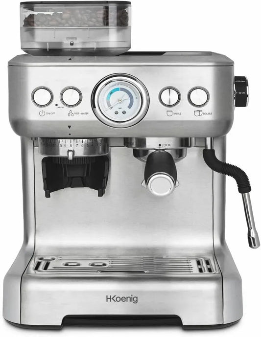 Machine à expresso EXPRO980, 2,7 L, grand réservoir, dimensions personnalisables, Pression 20 bars, 15 tailles de mouture, 250g réservoir grains