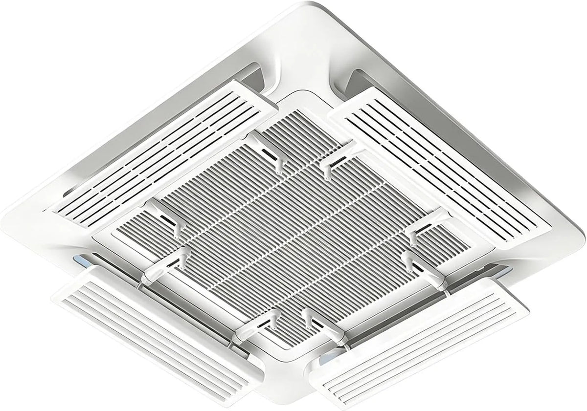Produit 56×14, Déflecteur Climatisation Plafond Lot de 4, 5cm, Réglable à 180° avec Coton Absorbant pour Cassette 4 Voies