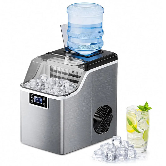 Machine à glaçons Kg/140 30-35kg/24H, portable, minuteur, 24-30 Pcs/15 Min, 1,4 Grand Stockage, 2 Tailles de Glace, 1,4 Kg
