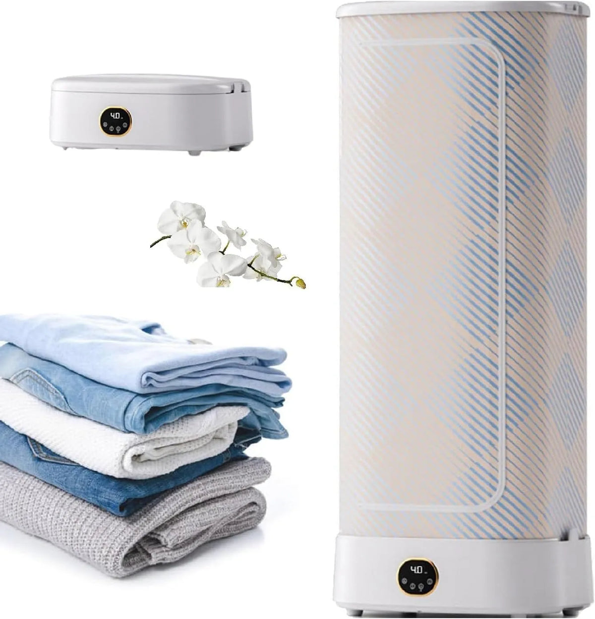 Repasseur-séchoir, portable, 1000 W, minuteur, vapeur