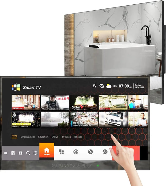 Smart TV 1080P HYM27E-TBLS11017, 27 pouces, téléviseur, Wi-Fi, IP65, Bluetooth, blanc, Modèle 2025