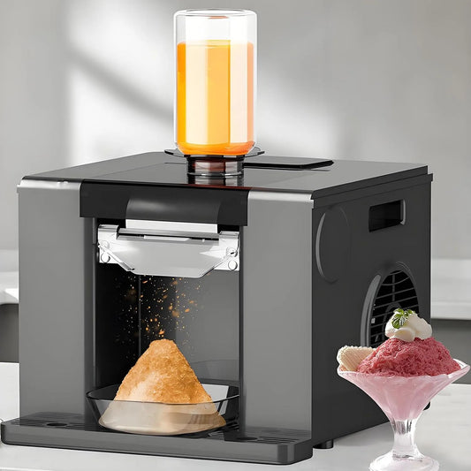 Machine à glaçons, professionnel, Machine à glace commerciale en forme de flocon de neige pour jus et lait, contrôle intelligent de la vitesse et