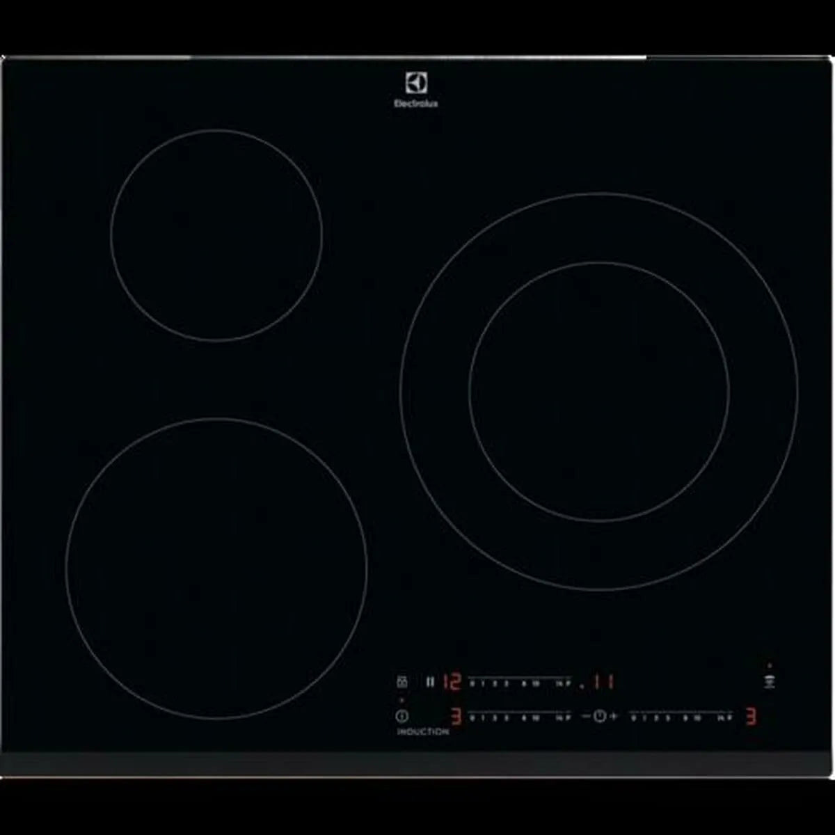Electrolux EIT60342 Hob2Hood Plaque à induction, 60 cm, 3 foyers, table de cuisson à induction, Boost, minuteur, 3 niveaux, série 300, fonction pause