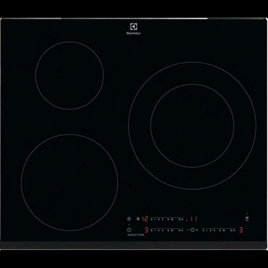 Electrolux EIT60342 Hob2Hood Plaque à induction, 60 cm, 3 foyers, table de cuisson à induction, Boost, minuteur, 3 niveaux, série 300, fonction pause