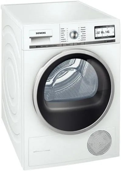 Siemens WT48Y7W1 Sèche-linge, 8 kg, blanc, condensateur autonettoyant, système de tambour Soft Dry, Eco Plus