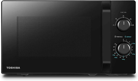 Toshiba MW2-MM20P Micro-ondes, 20 L, 700 W, éclairage LED, décongélation, four micro-ondes, noir, 5 Niveaux de Puissance, 700W