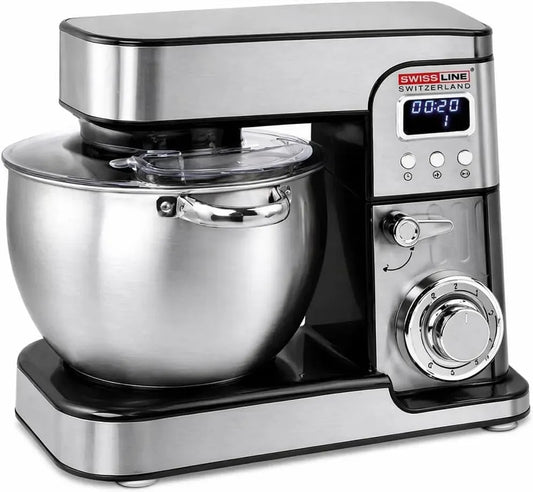 Robot de cuisine, 9 L, 2800 W, professionnel, acier inoxydable, 6 vitesses