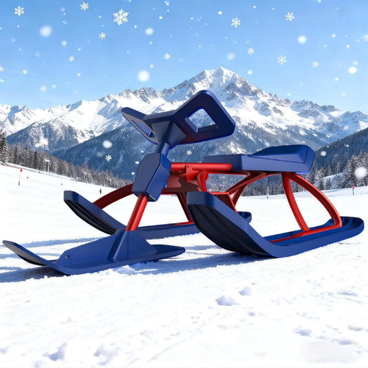 Luge à neige avec cadre en acier très résistant - structure en acier, 100 kg