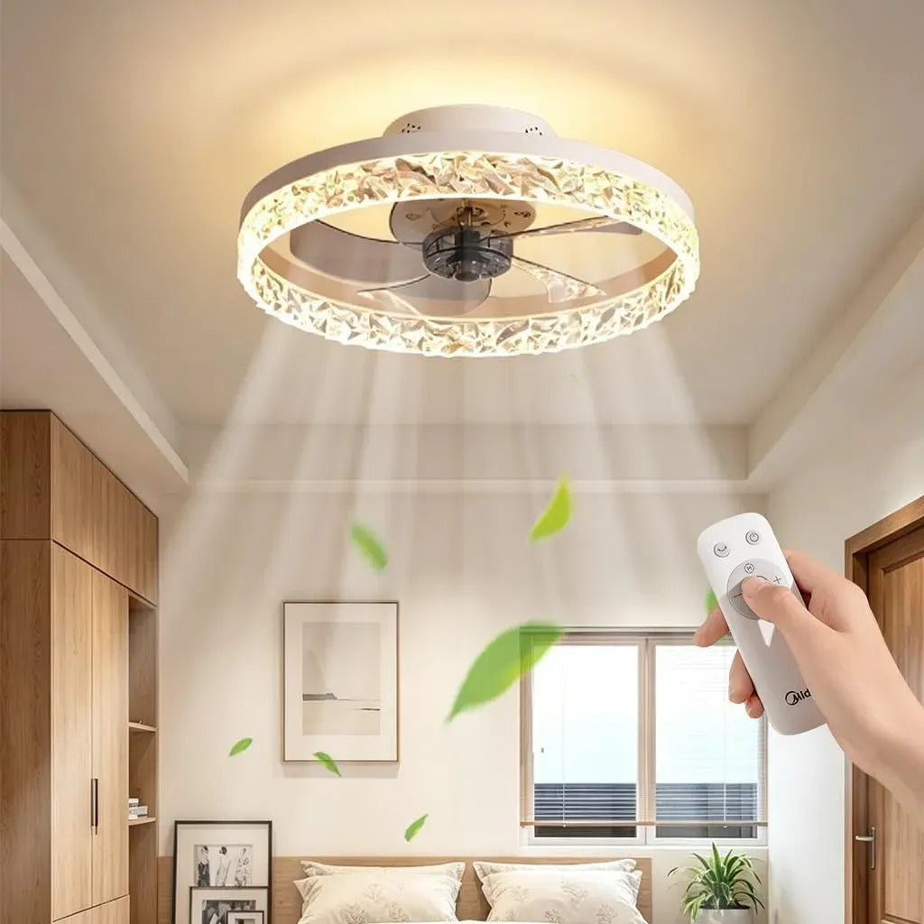 Ventilateur, 30 W, décoration de salon, blanc, AB-White
