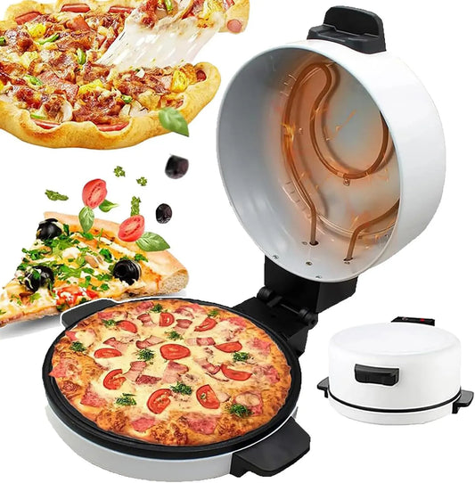 Machine à pain, 30 Cm, 2000 W, machine à faire du pain, pizza, Plaque Chauffante Antiadhésive + Poignée Anti-brûlure, Cuisson Maison En 6 Min, 21 in