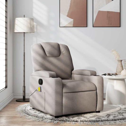Fauteuil de massage – structure en bois, beige