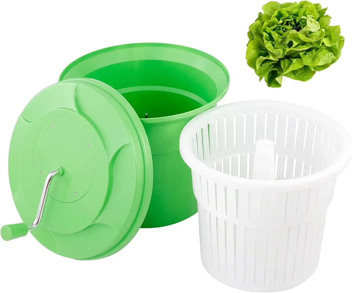 Plastique Robuste, Générique Essoreuse à Salade pour usage professionnel 12L, Essorage Manuel Facile et Rapide, Dimensions 33 x 45,5 x 24 cm