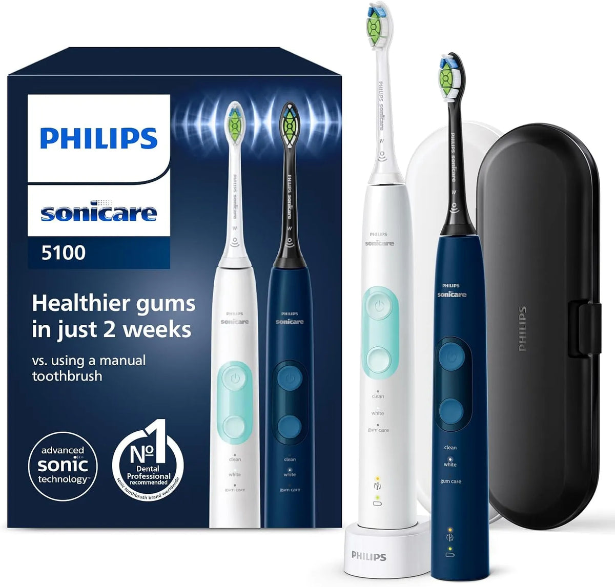 Philips HX6851/34 capteur, minuteur, dalle IPS, 3 modes, blanc